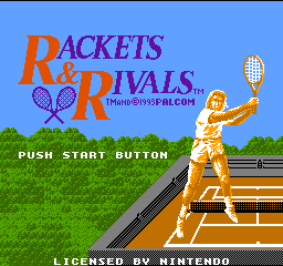Rackets & Rivals (Europe) Title Screen